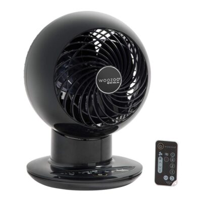 Iris Ohyama Woozoo Silent Oscillating and Ultra-Power Fan With Remote Control   PCF-SC15T, Black