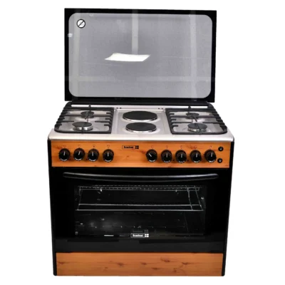 Scanfrost 4 Gas Burner + 2 Electric Hotplate (Gas Oven with Grill) SFC9425NGF  90x60CM