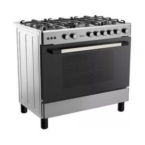 Midea 5 Gas Burner Standing Cooker With Oven  90605G0281  90x60cm