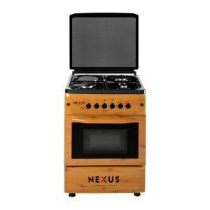 Nexus 3 Gas Burner + 1 Electric Hotplate Standing Cooker  NX-6004 Black